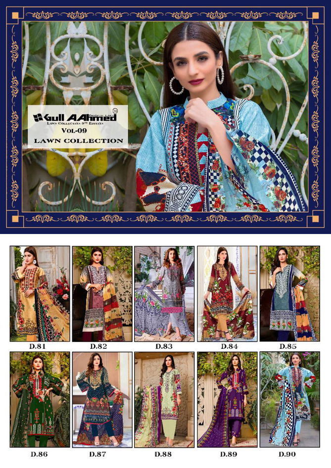 Gul Ahmed 9 Latest Fancy Designer Casual Wear Pure Lawn Karachi Dress Materials Collection
